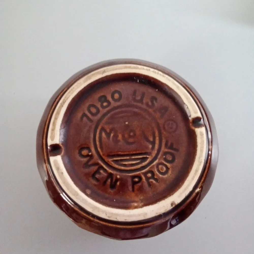 McCoy Pottery 1080 Brown Drip Glaze Ramekin Custard Cup USA Oven Proof Vintage